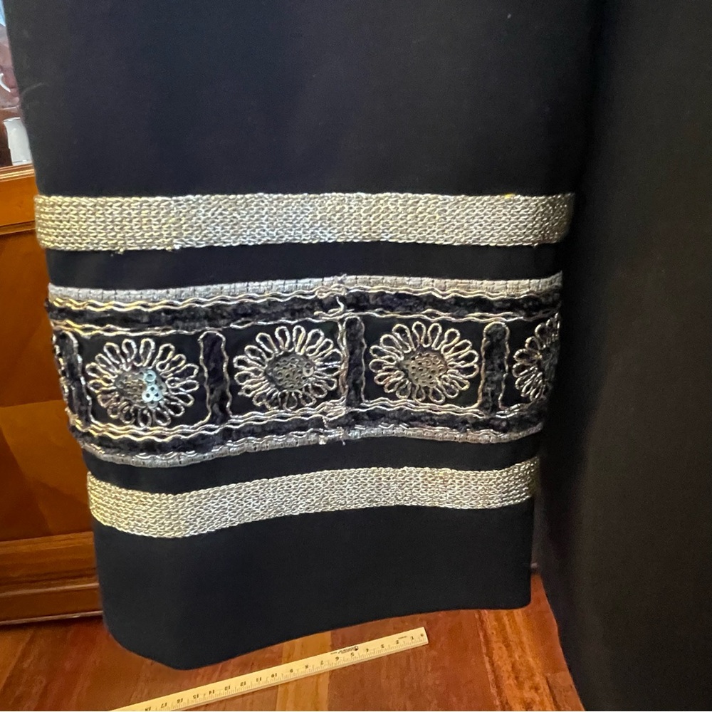 Chico's Black Blazer with Gold Embellishments - Picture 5 of 11